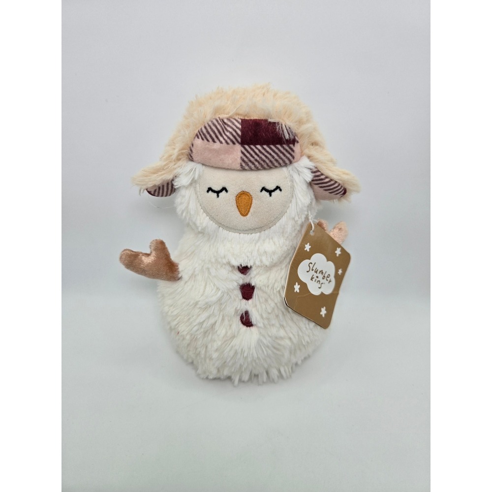 Slumberkins Snowman Plush 7" Small Mini Stuffed Animal with Tags Winter Hat - Picture 1 of 4